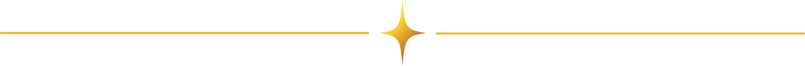 Línea divisoria horizontal dorada con un destello o estrella brillante de cuatro puntas en el centro.